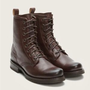 Women’s FRYE 7.5 Dark Brown “Veronica Combat Boots”